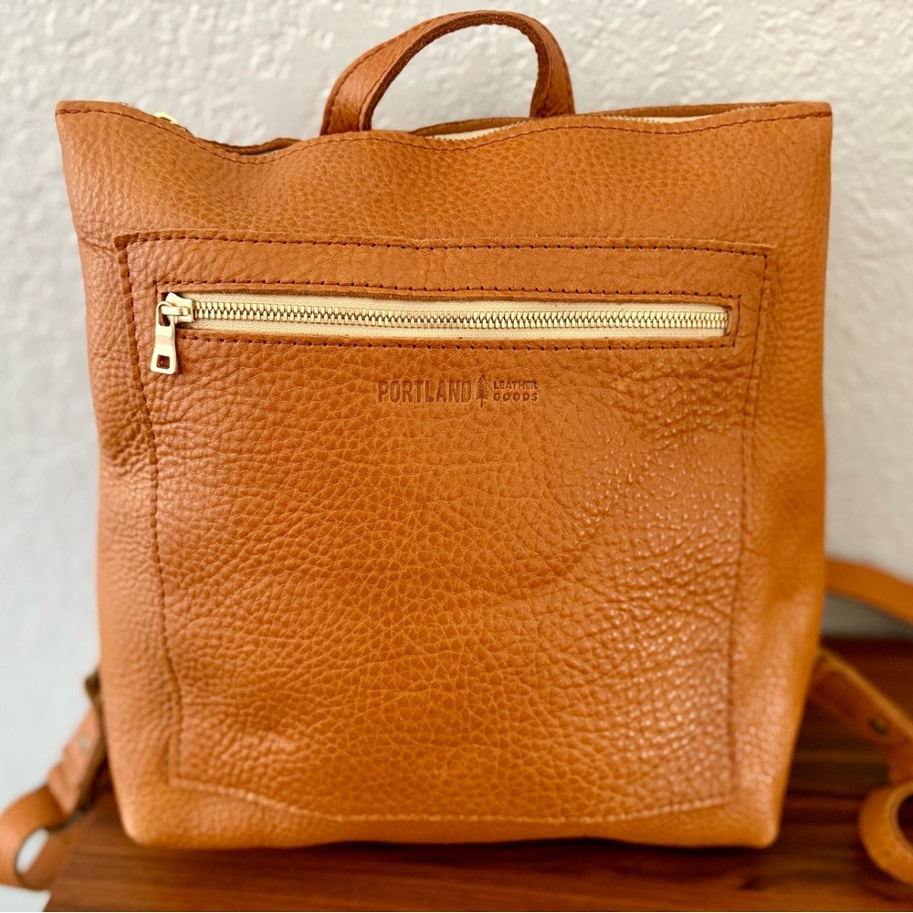 Portland Leather Tan Classic Backpack